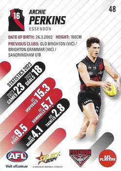 2024 Select AFL Footy Stars #48 Archie Perkins Back